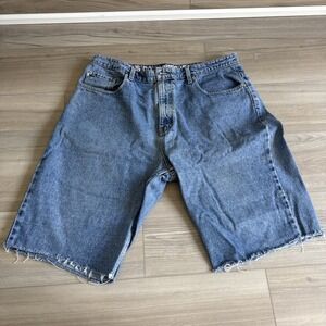 Vintage Polo Jeans Ralph Lauren Denim Shorts Men's 38‎ Distressed, Cut Off, Fray